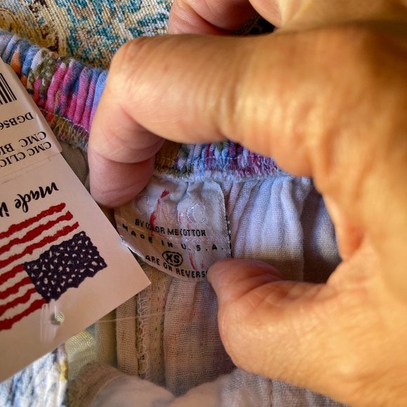 CMC Click NWT “Bicycle Pants” XS Cotton Wide Leg Cropped High Waist Made in USA - Picture 9 of 16